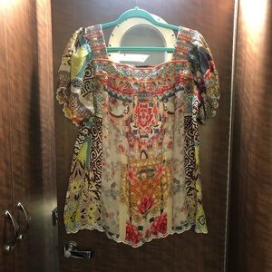 Johnny Was Puff Sleeve Blouse